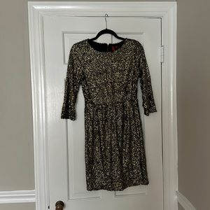 Gold sequin dress
